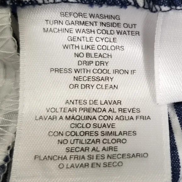 Anne Klein Striped Seersucker Pants Blue / White Women's Size 8 - Picture 12 of 15